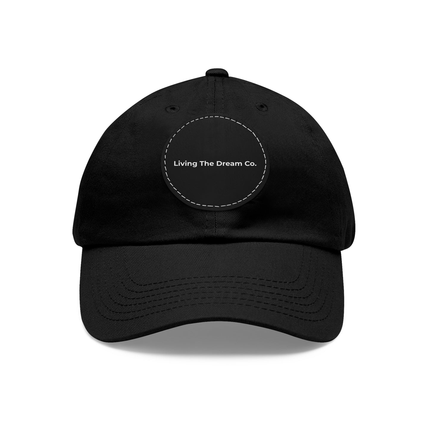 "Living The Dream Co." Dad Hat with Leather Patch