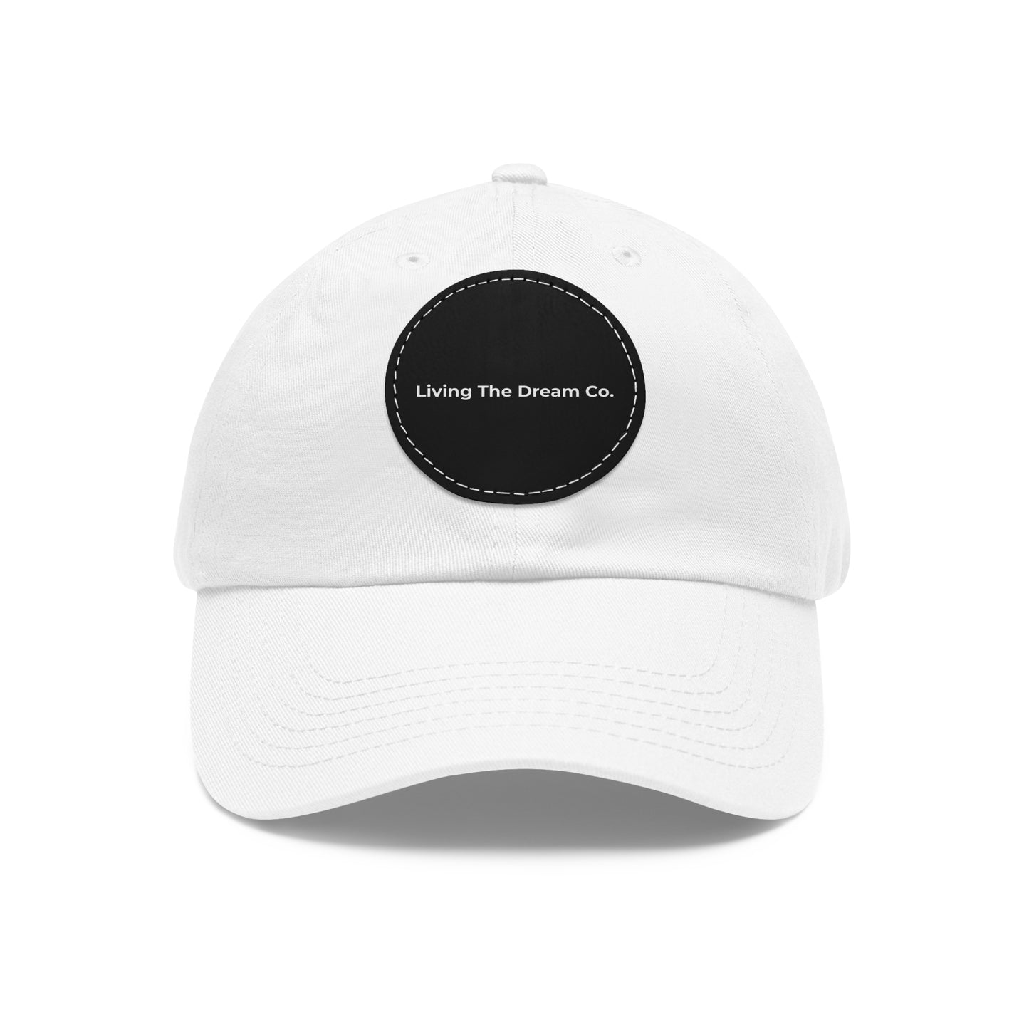 "Living The Dream Co." Dad Hat with Leather Patch