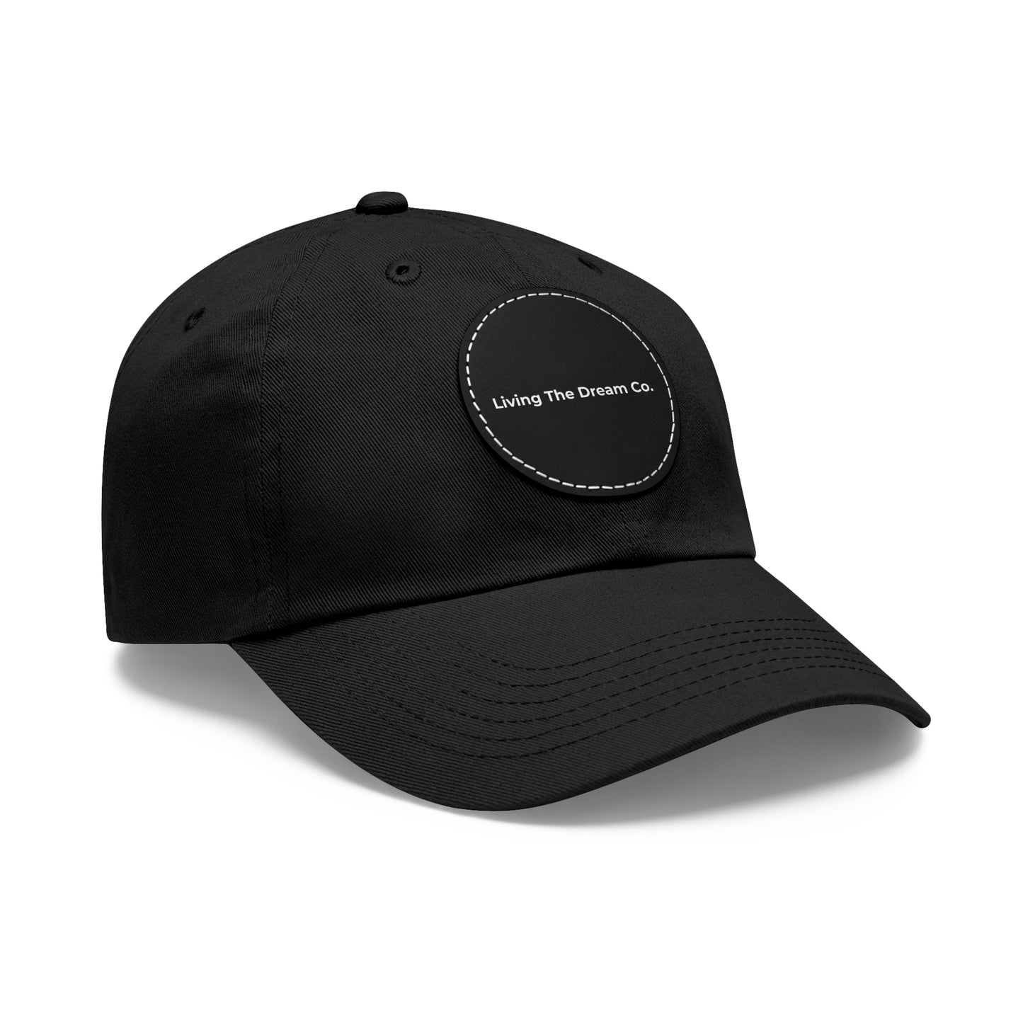 "Living The Dream Co." Dad Hat with Leather Patch